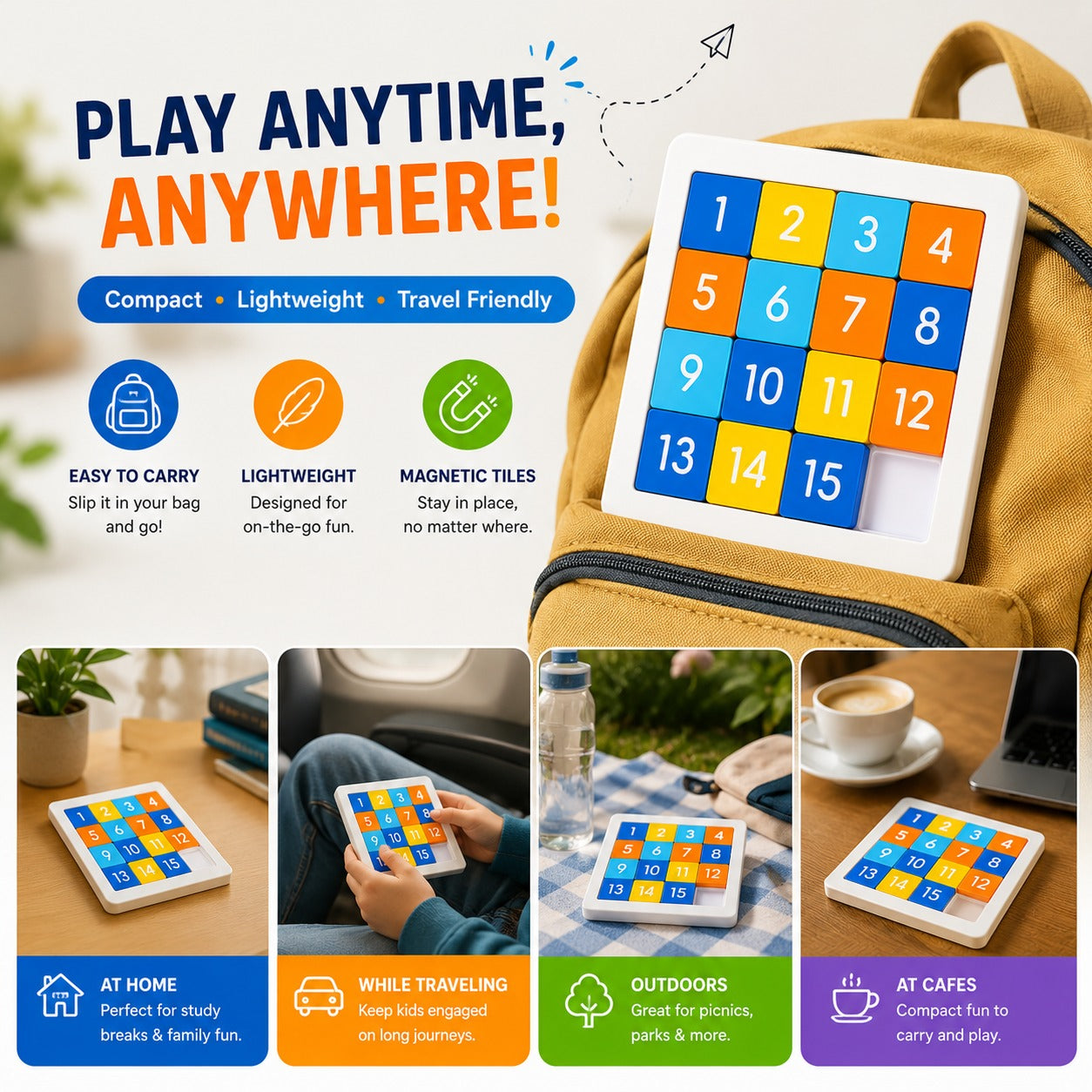 Number Sliding Magnetic Puzzle