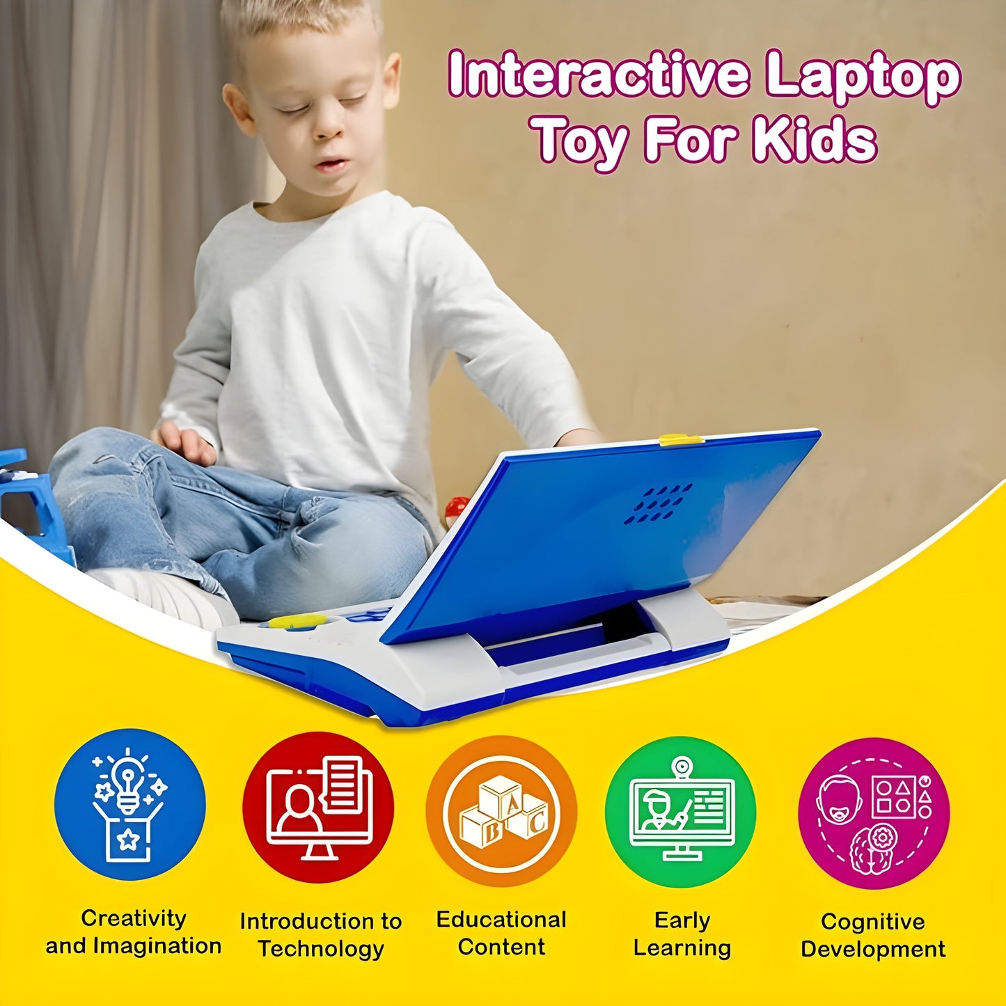 Laptop That Teaches Letters, Numbers, Music & Logic