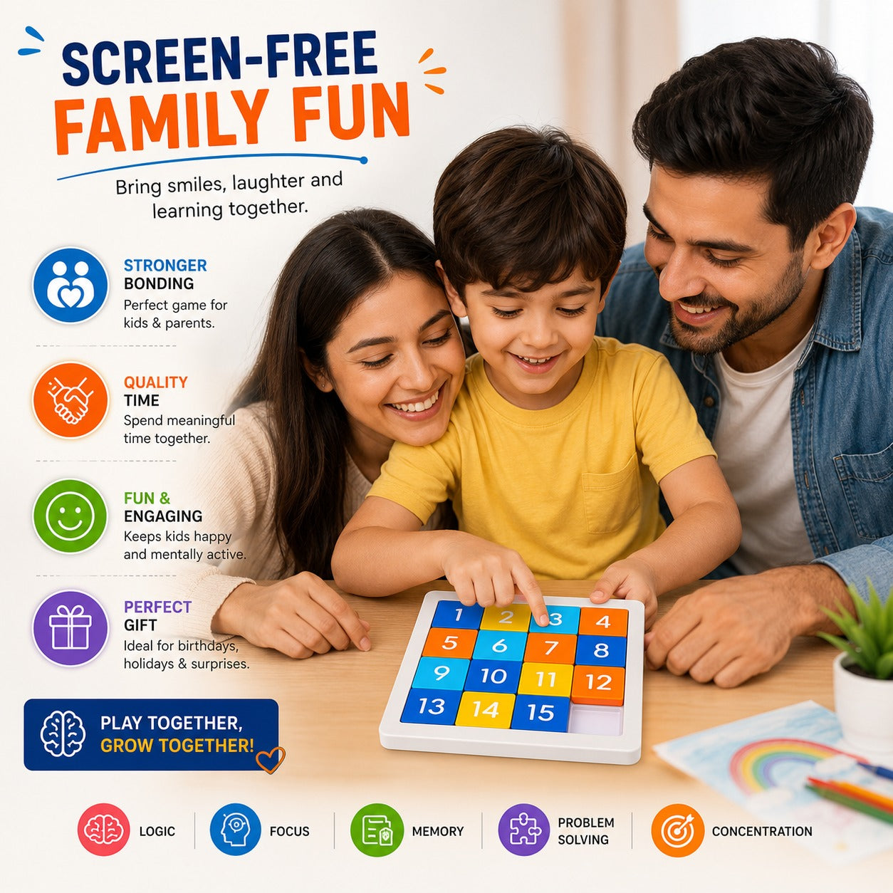 Number Sliding Magnetic Puzzle