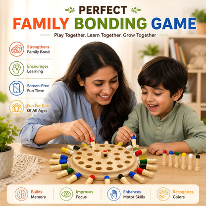 Wooden Colour Memory Chess