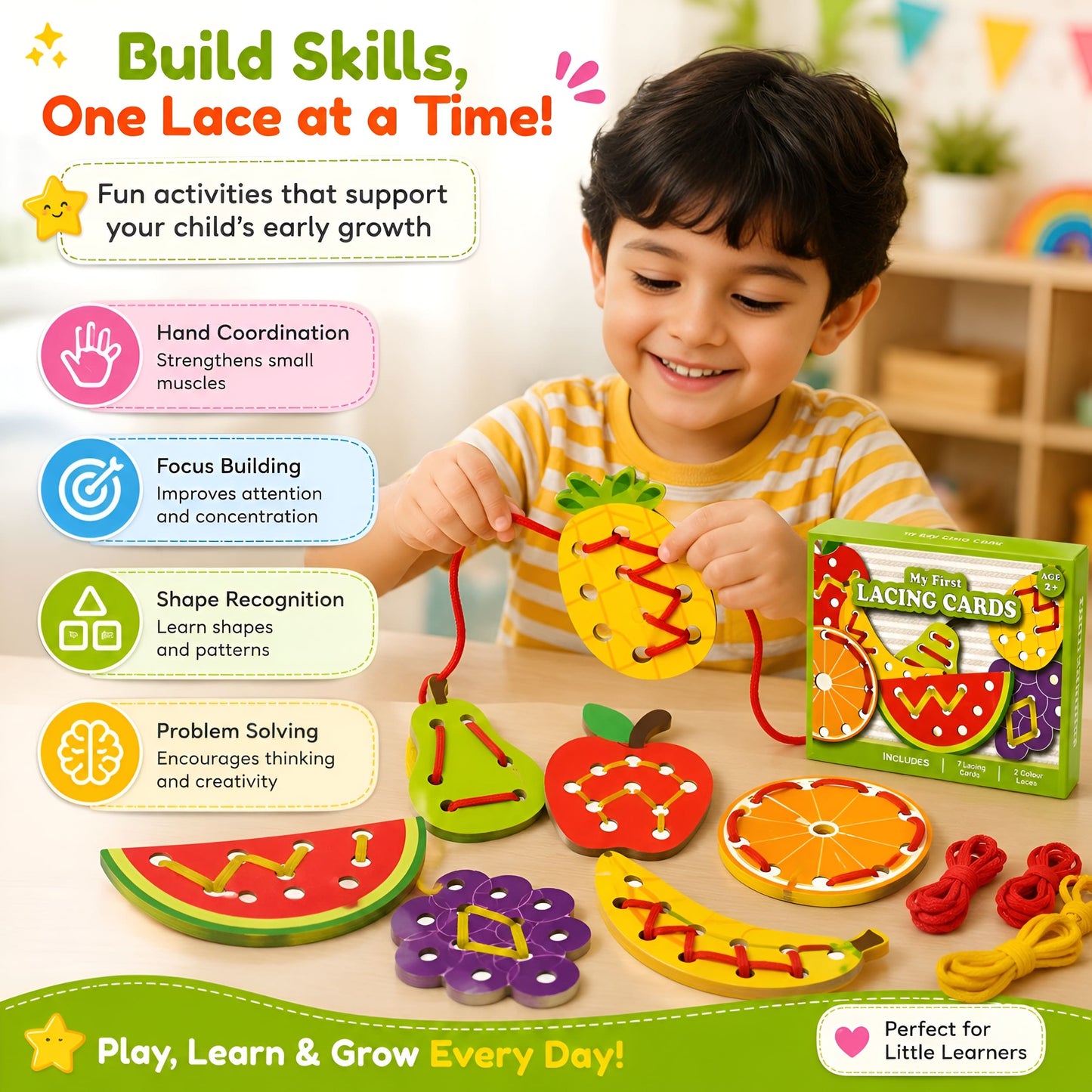 Fruit Lacing Cards Activity