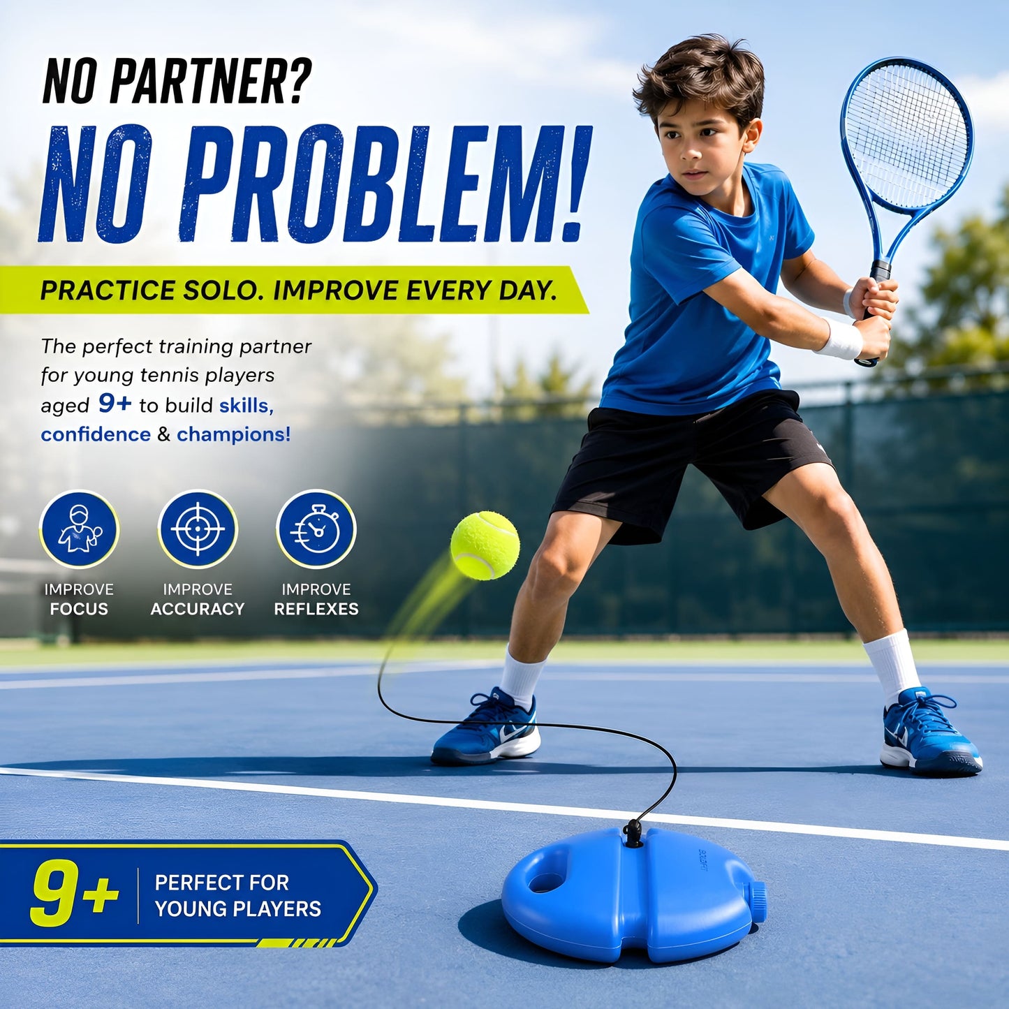 Solo Training Rebound Ball Cricket