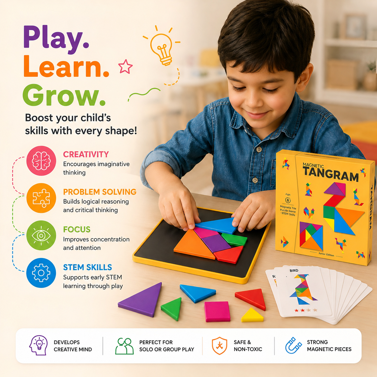 Magnetic Tangram Puzzle