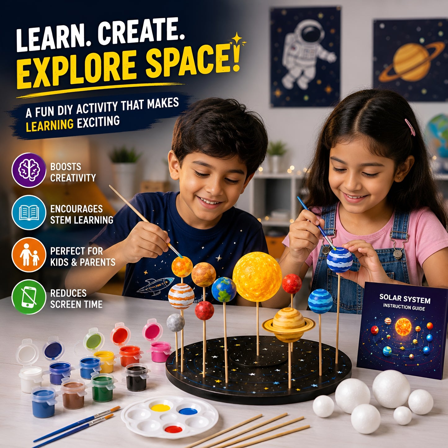 Glow in the Dark Solar System Model Kit