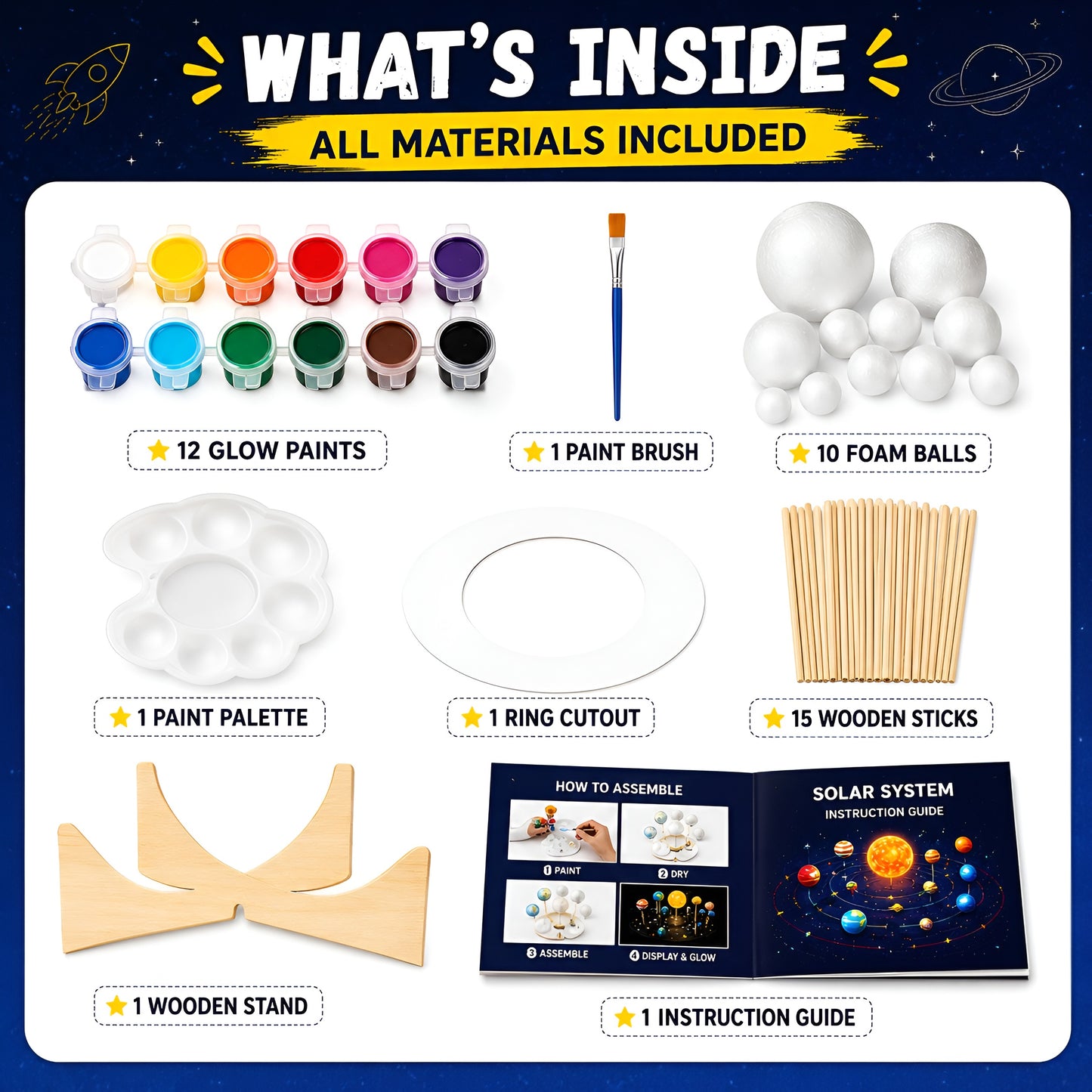 Glow in the Dark Solar System Model Kit