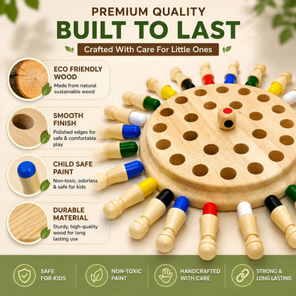 Wooden Colour Memory Chess