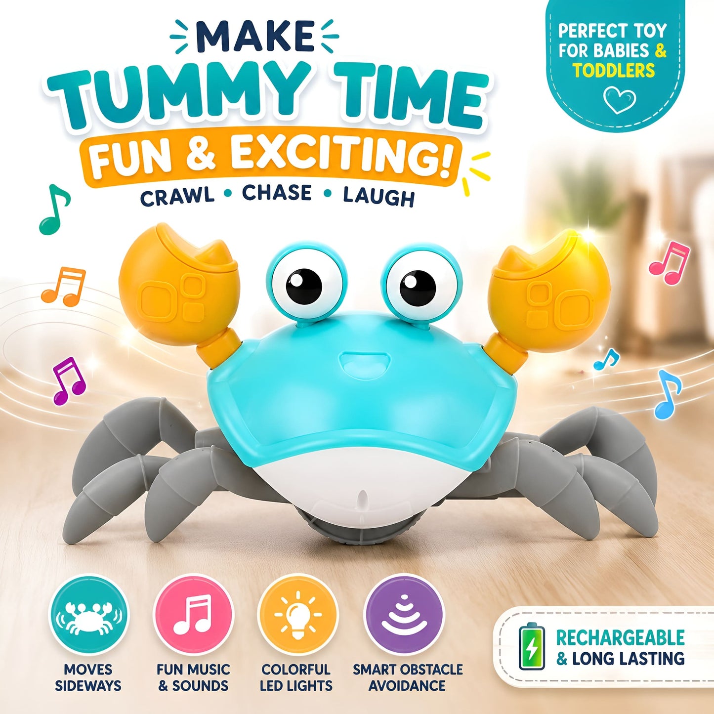 Crawling Crab Baby Toy