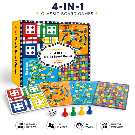 4-IN-1 Classic Board Games