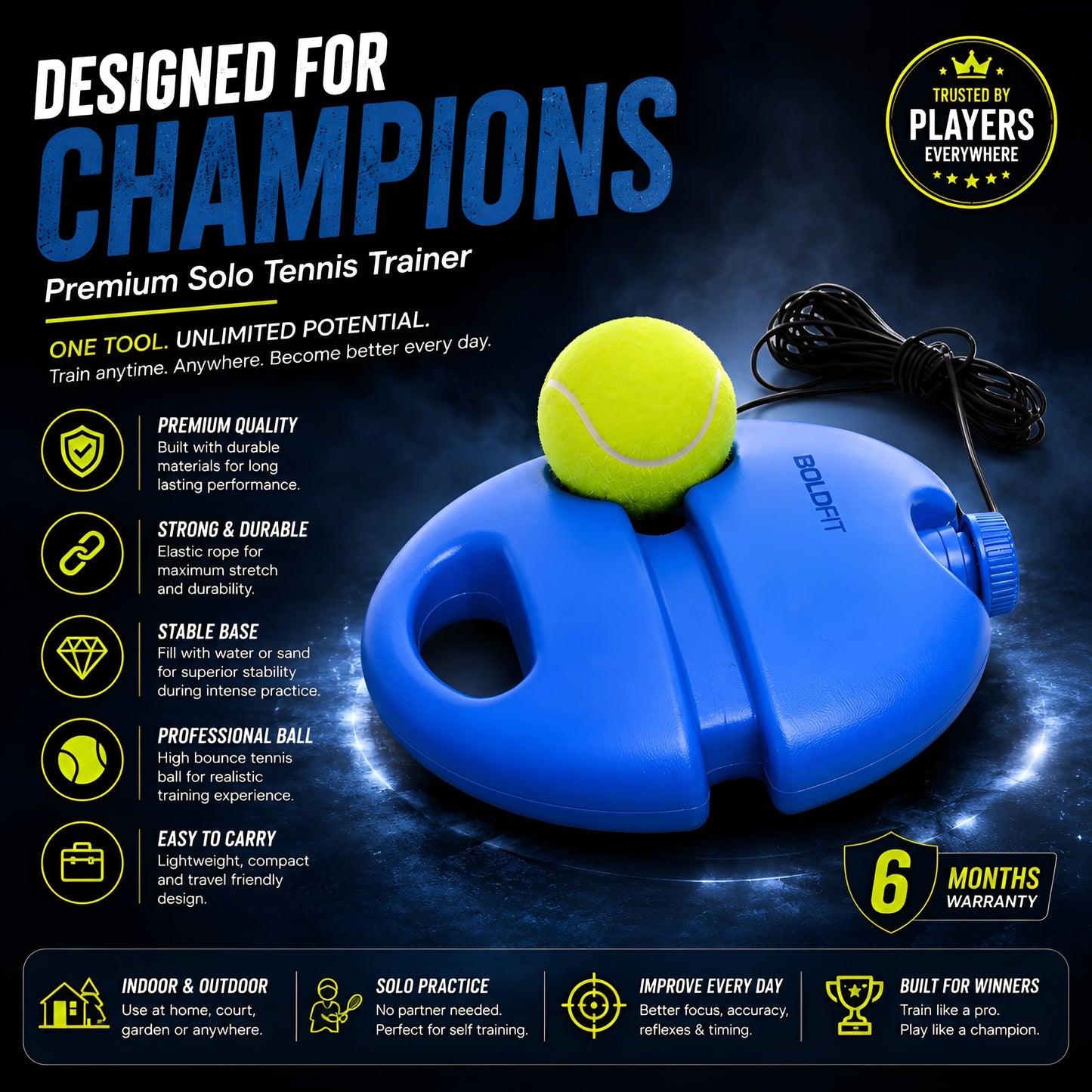 Solo Training Rebound Ball Cricket