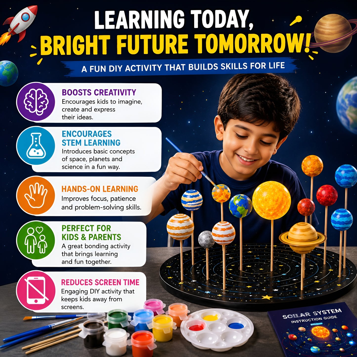 Glow in the Dark Solar System Model Kit