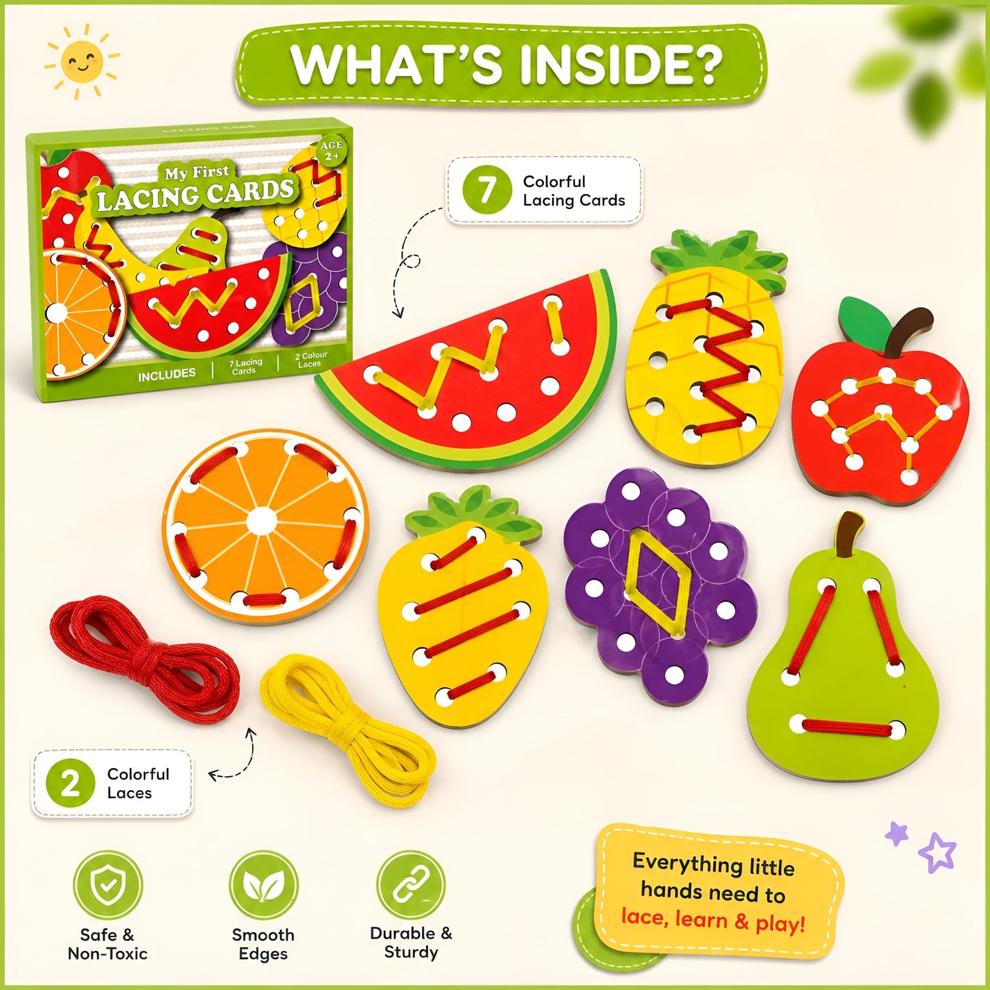 Fruit Lacing Cards Activity