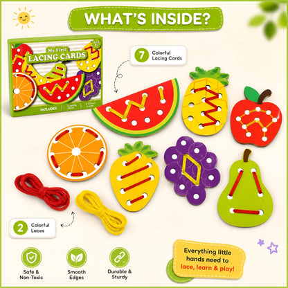 Fruit Lacing Cards Activity