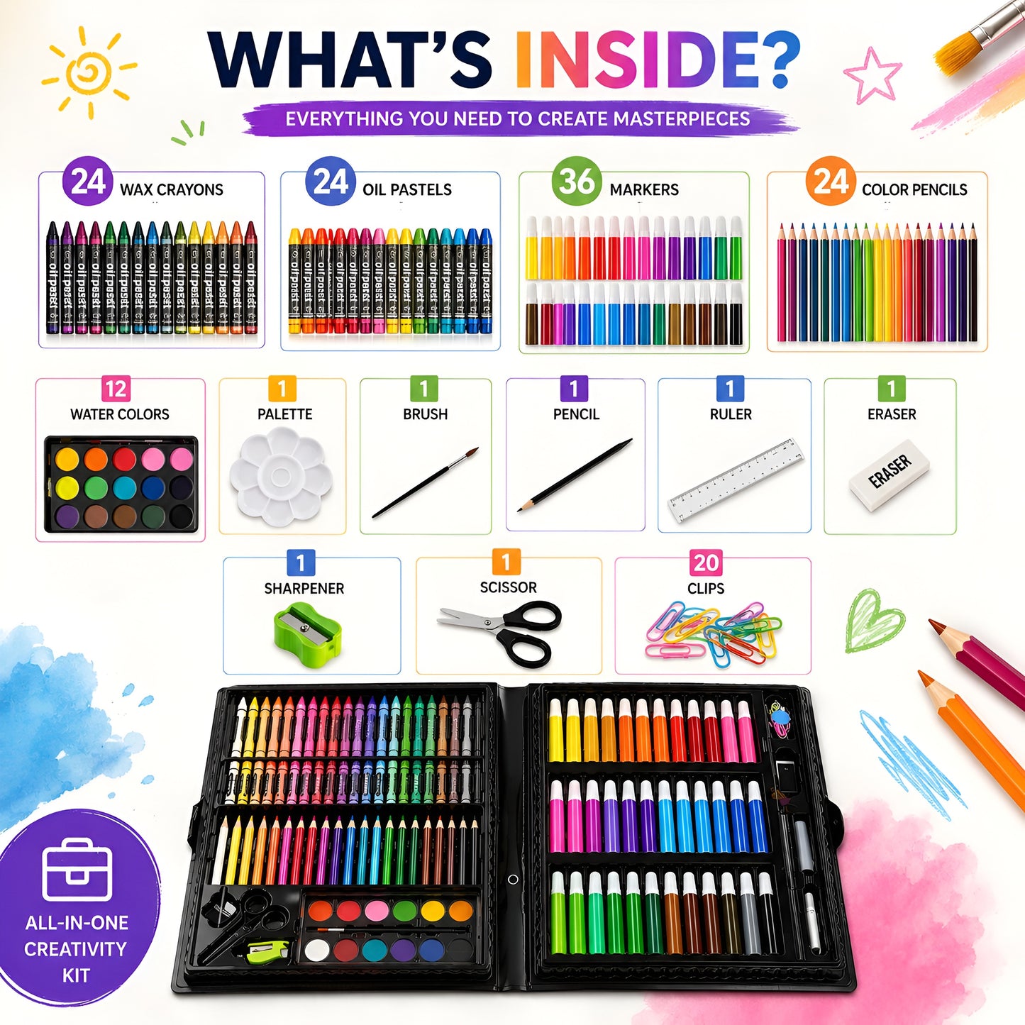 Playlaab Colour Art Set ( 150 Pcs )