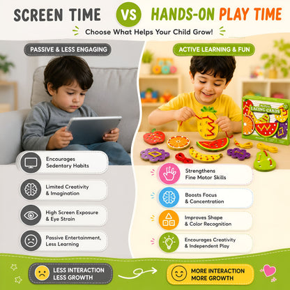 Fruit Lacing Cards Activity