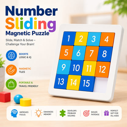 Number Sliding Magnetic Puzzle